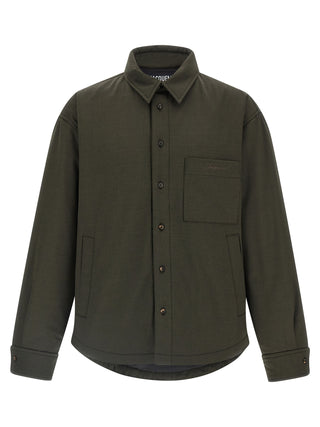 Bicolor Virgin Wool Shell Jacket