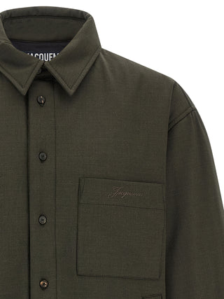 Bicolor Virgin Wool Shell Jacket