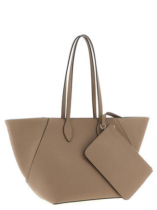 Beige Calfskin Tote Bag