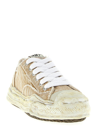 Beige Cotton Sneakers