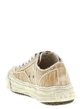 Beige Cotton Sneakers