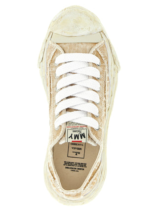 Beige Cotton Sneakers