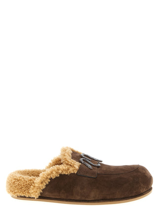 Chanclas de becerro marrón