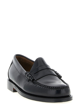 Black Cowhide Slip-On Loafers