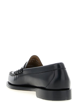 Black Cowhide Slip-On Loafers