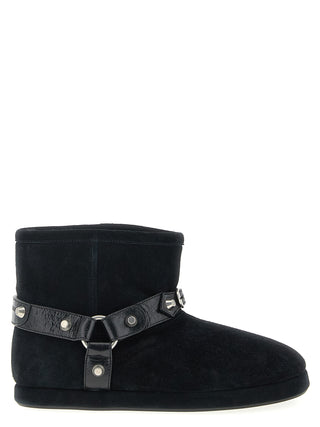 Black Calfskin Ankle Boots