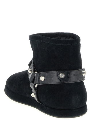 Black Calfskin Ankle Boots