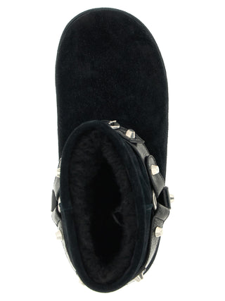 Black Calfskin Ankle Boots