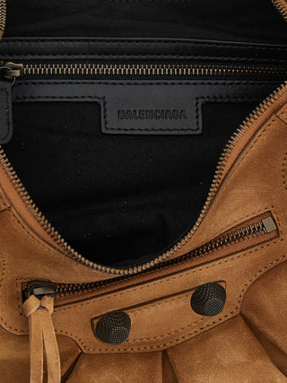 Bolso de hombro marrón de becerro