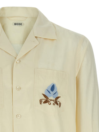 Blusa beige de algodón