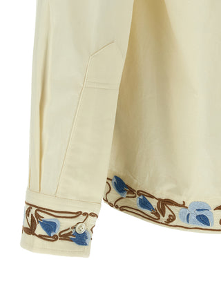 Blusa beige de algodón