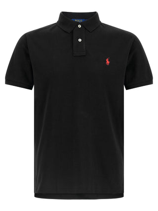 Black Cotton Polo Shirt