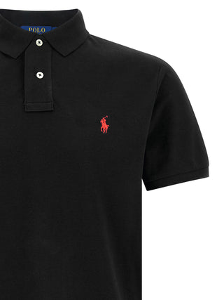 Black Cotton Polo Shirt