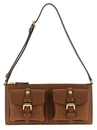Brown Calfskin Shoulder Bag