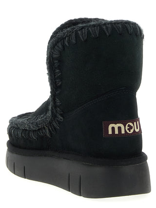 Black Lamb Leather Ankle Boots