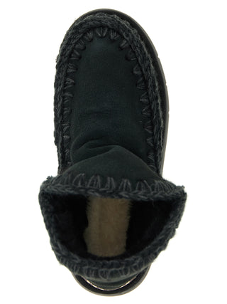 Black Lamb Leather Ankle Boots