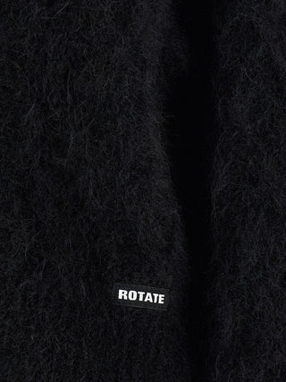 Black Alpaca Leather Cardigan