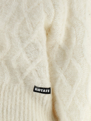 White Alpaca Leather Cardigan