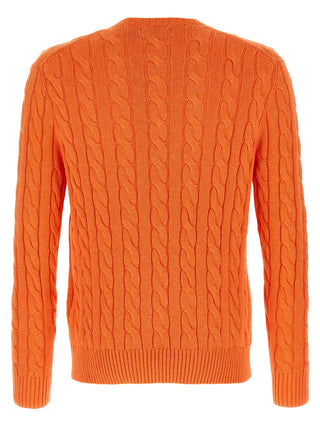 Orange Cotton Cardigan