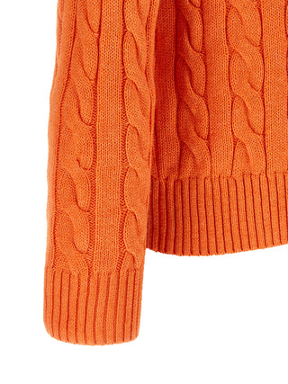 Orange Cotton Cardigan