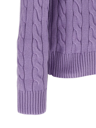 Purple Cotton Cardigan