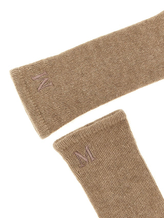 Guantes de cachemira beige