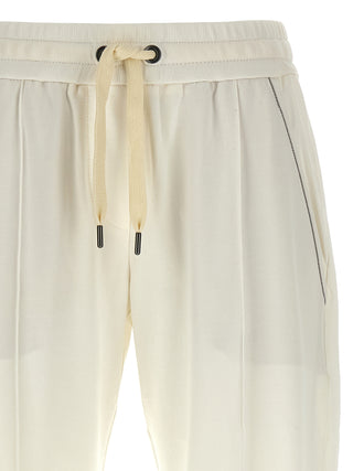 White Cotton Joggers (Workout Pants)