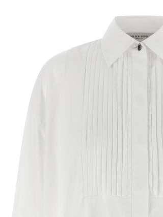 Blusa de algodón blanca