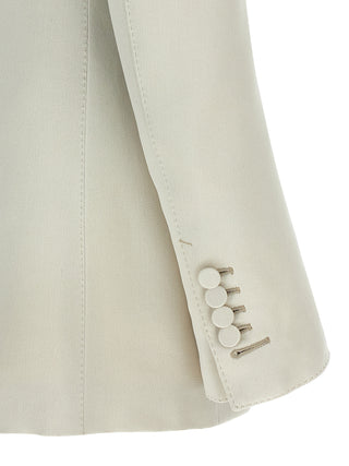 Blazer beige de algodón