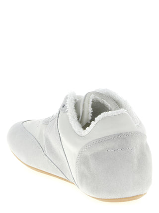 White Calfskin Athletic Sneakers