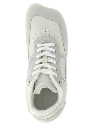 White Calfskin Athletic Sneakers