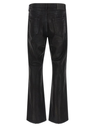 Jeans acampanados de algodón negro