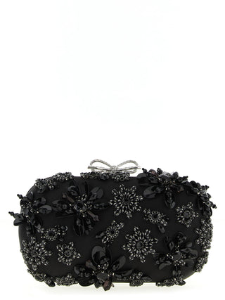 Black Polyester Clutch Bag