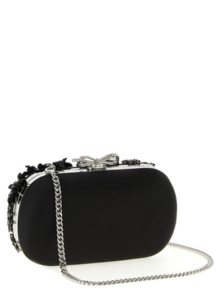 Black Polyester Clutch Bag