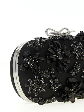 Black Polyester Clutch Bag
