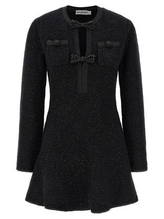 Vestido corto de algodón negro