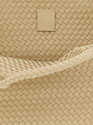 Bolso tote de neopreno beige