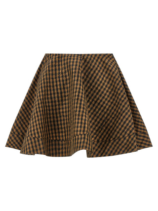 Brown Recycled Polyester Long Skirt