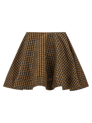 Brown Recycled Polyester Long Skirt