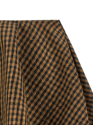 Brown Recycled Polyester Long Skirt
