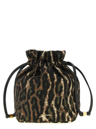 Brown Polyester Clutch Bag