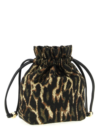 Brown Polyester Clutch Bag