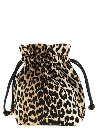 Brown Recycled Polyamide Clutch Bag