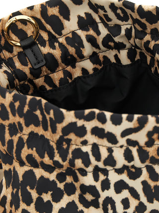 Brown Recycled Polyamide Clutch Bag