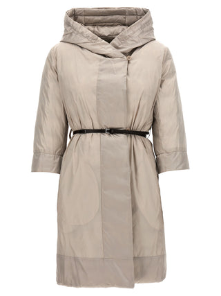 White Polyamide Full-Length Jacket
