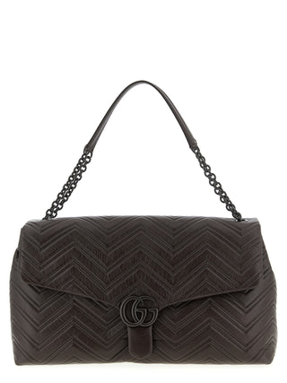 Bolso de hombro marrón de becerro