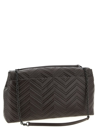 Bolso de hombro marrón de becerro