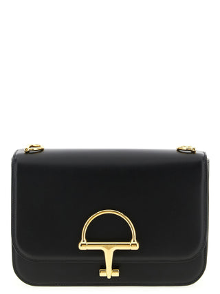 Black Calfskin Shoulder Bag