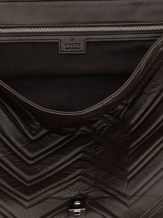 Bolso de hombro marrón de becerro