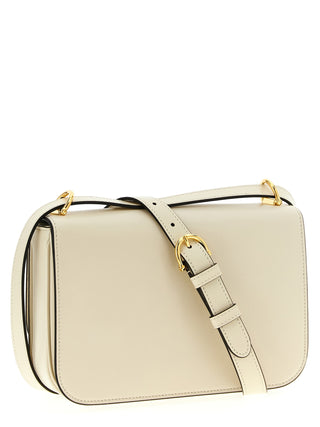 White Calfskin Shoulder Bag